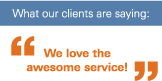 What our clients are saying